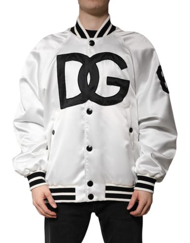 DG Logo Polyester Jersey Bomber Men's Jacket - Dolce & Gabbana - Modalova