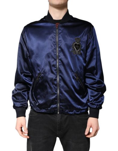 Nylon DG Crown Full Zip Bomber Men's Jacket (Pre-Owned) - Dolce & Gabbana - Modalova
