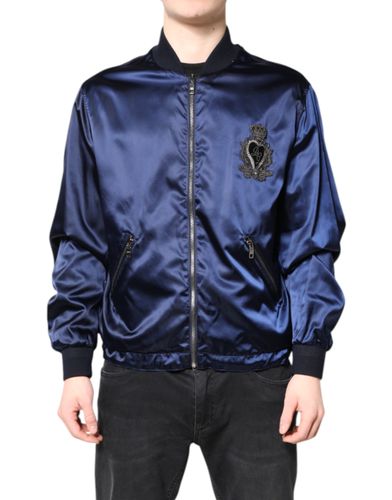 Nylon DG Crown Full Zip Bomber Men's Jacket (Pre-Owned) - Dolce & Gabbana - Modalova