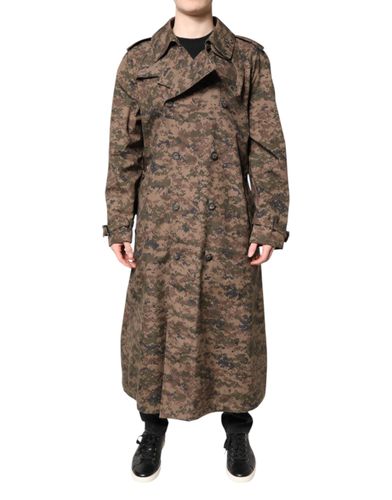 Camouflage Double Breasted Coat Men's Jacket - Dolce & Gabbana - Modalova
