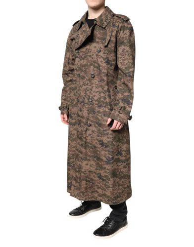 Camouflage Double Breasted Coat Men's Jacket - Dolce & Gabbana - Modalova