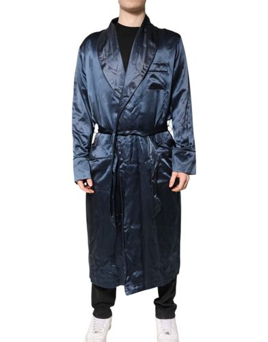 Solid Silk Men Wrap Robe Coat Men's Jacket (Pre-Owned) - Dolce & Gabbana - Modalova