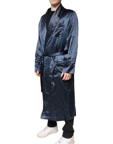 Solid Silk Men Wrap Robe Coat Men's Jacket (Pre-Owned) - Dolce & Gabbana - Modalova