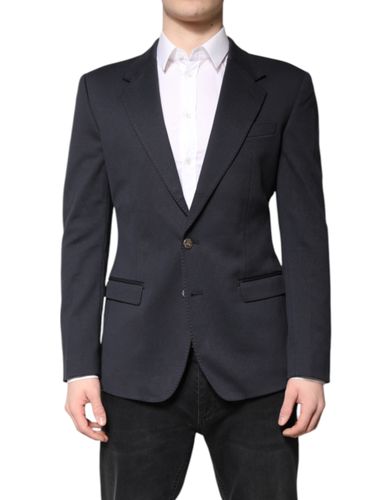 Dark Cotton Men Jacket Coat Suit Men's Blazer - Dolce & Gabbana - Modalova