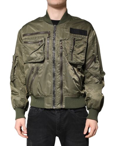 Nylon Full Zip Men Bomber Men's Jacket (Pre-Owned) - Dolce & Gabbana - Modalova