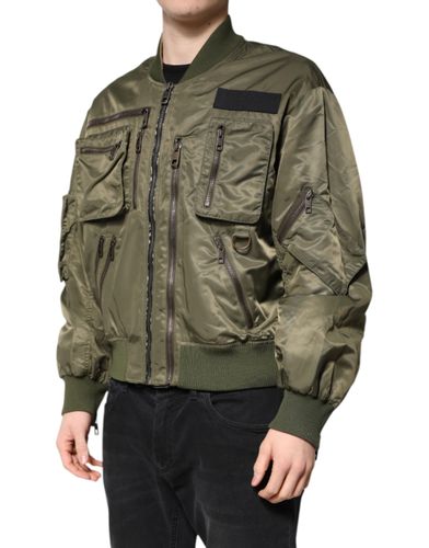 Nylon Full Zip Men Bomber Men's Jacket (Pre-Owned) - Dolce & Gabbana - Modalova