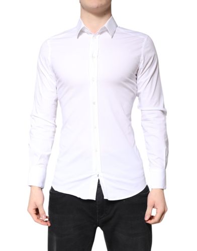 Cotton GOLD Dress Formal Collared Men's Shirt (Pre-Owned) - Dolce & Gabbana - Modalova