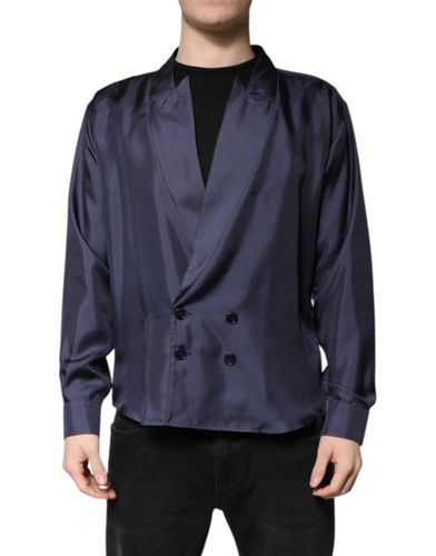 Dark Silk Double Breasted Men's Shirt (Pre-Owned) - Dolce & Gabbana - Modalova