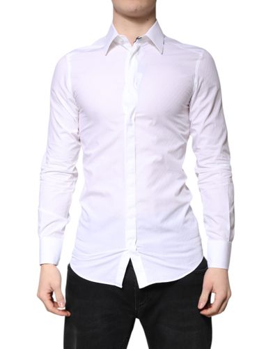 Cotton GOLD Dress Formal Collared Men's Shirt (Pre-Owned) - Dolce & Gabbana - Modalova