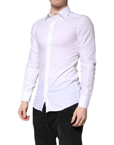 Cotton GOLD Dress Formal Collared Men's Shirt (Pre-Owned) - Dolce & Gabbana - Modalova