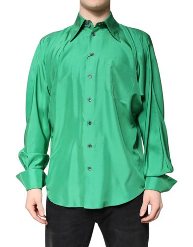 Silk Satin Long Sleeves Casual Men's Shirt (Pre-Owned) - Dolce & Gabbana - Modalova