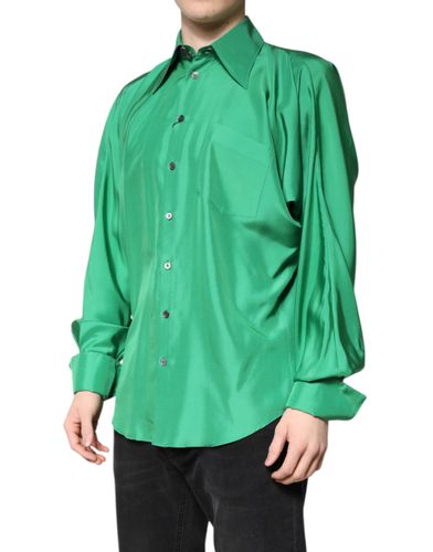 Silk Satin Long Sleeves Casual Men's Shirt (Pre-Owned) - Dolce & Gabbana - Modalova