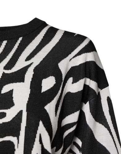 White Print Women Pullover Women's Sweater - Dolce & Gabbana - Modalova