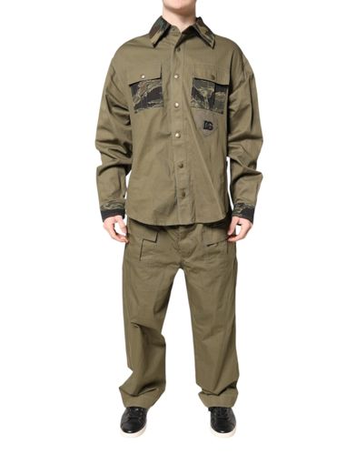 Cotton Stretch Shirt Pants Casual Men's Set - Dolce & Gabbana - Modalova