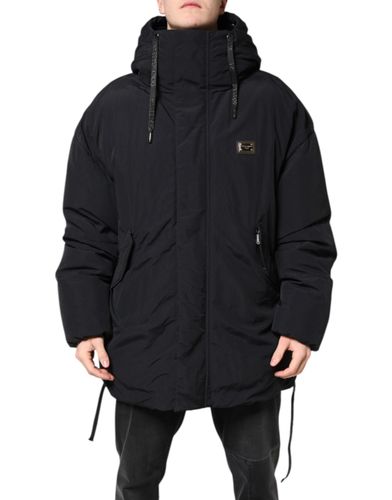 Nylon Full Zip Hooded Parka Men's Jacket - Dolce & Gabbana - Modalova
