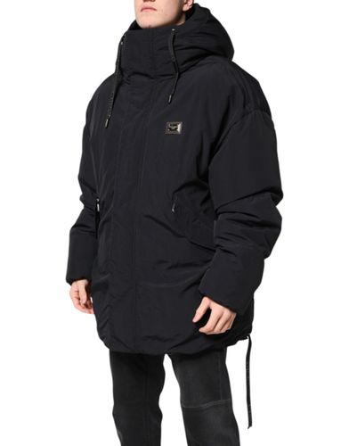 Nylon Full Zip Hooded Parka Men's Jacket - Dolce & Gabbana - Modalova