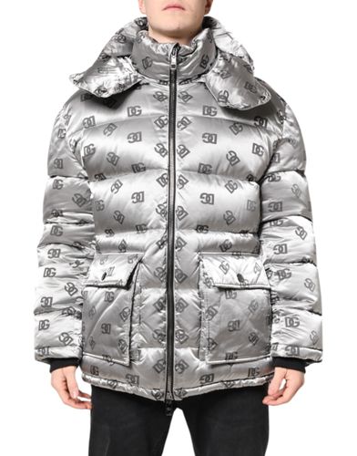 Logo Full Zip Hooded Quilted Men's Jacket (Pre-Owned) - Dolce & Gabbana - Modalova