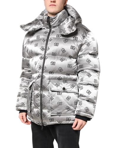 Logo Full Zip Hooded Quilted Men's Jacket (Pre-Owned) - Dolce & Gabbana - Modalova