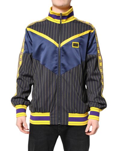 Striped Logo Full Zip Bomber Men's Jacket - Dolce & Gabbana - Modalova