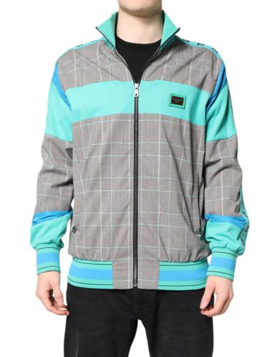 Plaid Full Zip Windbreaker Men's Jacket (Pre-Owned) - Dolce & Gabbana - Modalova