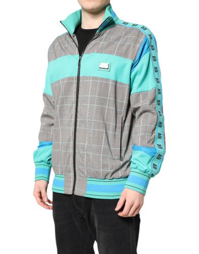 Plaid Full Zip Windbreaker Men's Jacket (Pre-Owned) - Dolce & Gabbana - Modalova