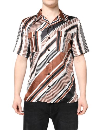 Striped Silk Short Sleeves Men's Shirt (Pre-Owned) - Dolce & Gabbana - Modalova