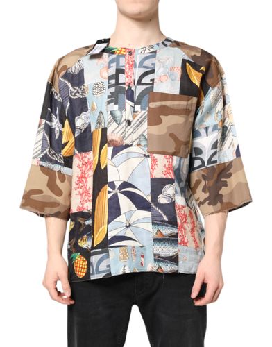 Patchwork Short Sleeves Men's Shirt - Dolce & Gabbana - Modalova