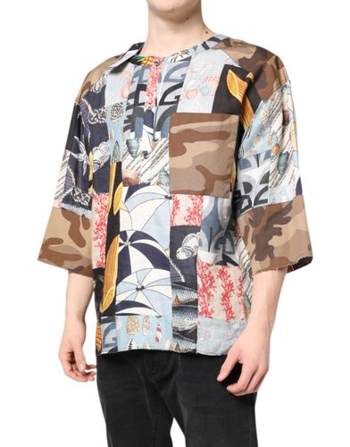 Patchwork Short Sleeves Men's Shirt - Dolce & Gabbana - Modalova