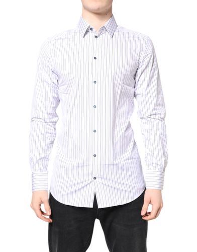 Stripes GOLD Cotton Formal Men's Shirt - Dolce & Gabbana - Modalova