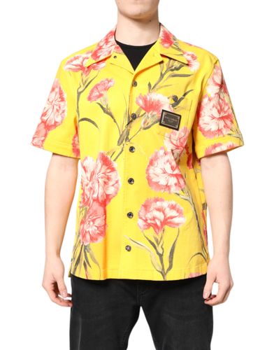 Floral Men Button Down Casual Men's Shirt - Dolce & Gabbana - Modalova