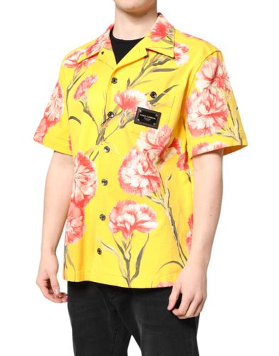 Floral Men Button Down Casual Men's Shirt - Dolce & Gabbana - Modalova