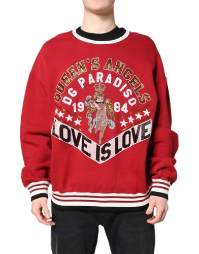 Sequin Knit Pullover Sweatshirt Men's Sweater - Dolce & Gabbana - Modalova