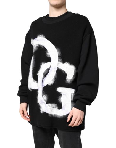 Cotton Logo Print Men Pullover Men's Sweater - Dolce & Gabbana - Modalova