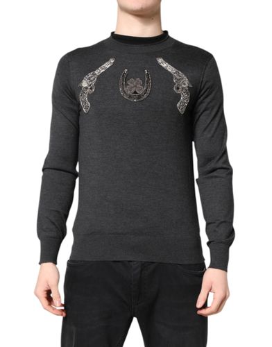 Embroidery Knit Men Pullover Men's Sweater - Dolce & Gabbana - Modalova