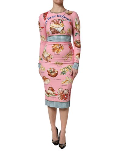 Pastry Print Bodycon Sheath Midi Women's Dress - Dolce & Gabbana - Modalova