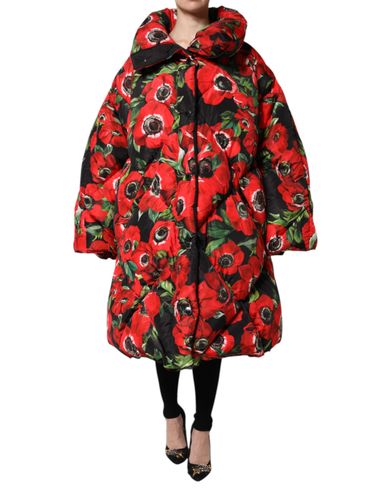 Floral Full Zip Padded Women's Jacket - Dolce & Gabbana - Modalova