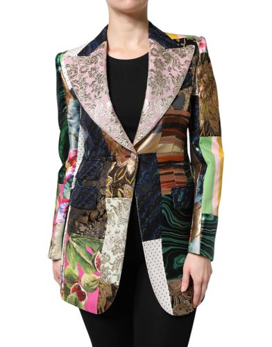 Floral Patchwork Jacquard Women's Jacket - Dolce & Gabbana - Modalova