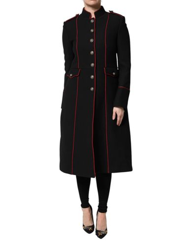 Wool Single Breasted Trench Coat Women's Jacket - Dolce & Gabbana - Modalova