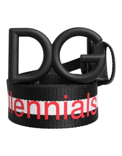 Polyester Logo Print DG Buckle Men's Belt - Dolce & Gabbana - Modalova