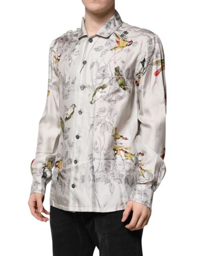 Silk Printed Button Down Men's Shirt - Dolce & Gabbana - Modalova