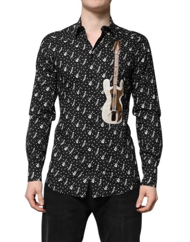 GOLD Instrument Embellished Men's Shirt - Dolce & Gabbana - Modalova