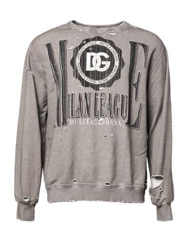Logo Print Crew Neck Pullover Men's Sweater - Dolce & Gabbana - Modalova