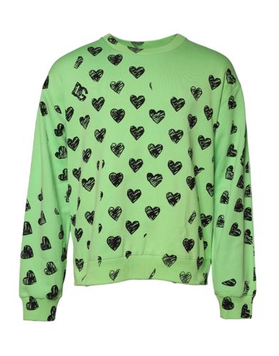 Heart Print Crew Neck Pullover Men's Sweater (Pre-Owned) - Dolce & Gabbana - Modalova