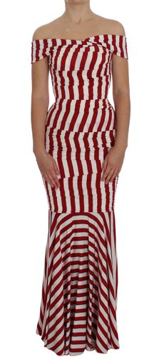White Silk Stretch Women's Dress - Dolce & Gabbana - Modalova