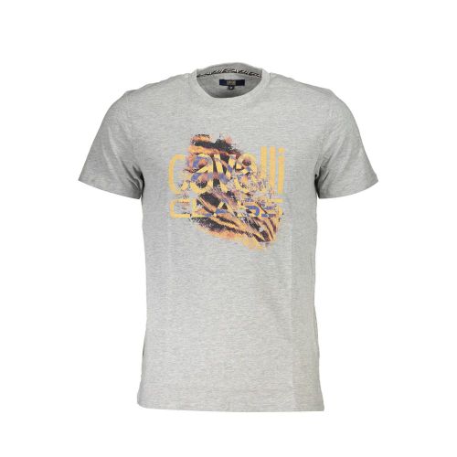 Grigio Cotton Men Men's T-Shirt - Cavalli Class - Modalova