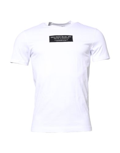 Cotton Logo Patch Crew Neck Men's T-shirt (Pre-Owned) - Dolce & Gabbana - Modalova