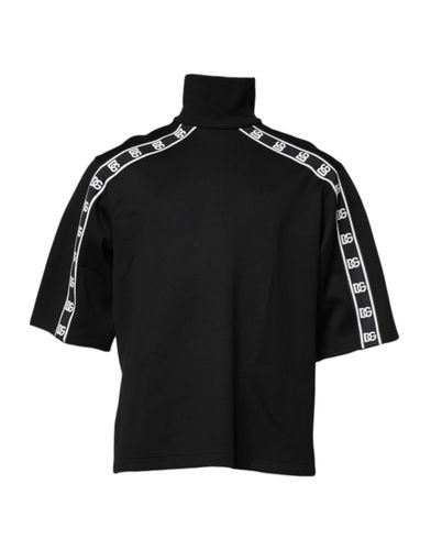 Cotton DG Print Turtleneck Men's T-shirt - Dolce & Gabbana - Modalova