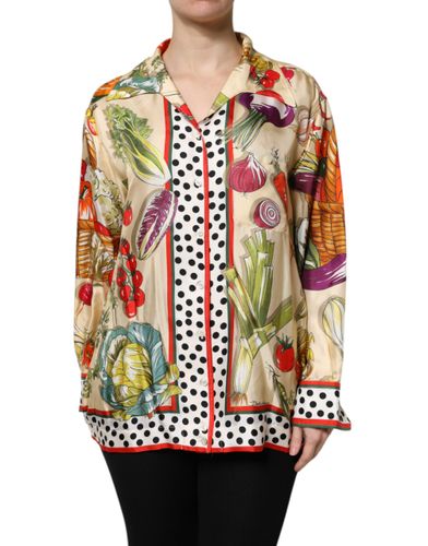 Vegetables Silk Long Sleeves Women's Top - Dolce & Gabbana - Modalova