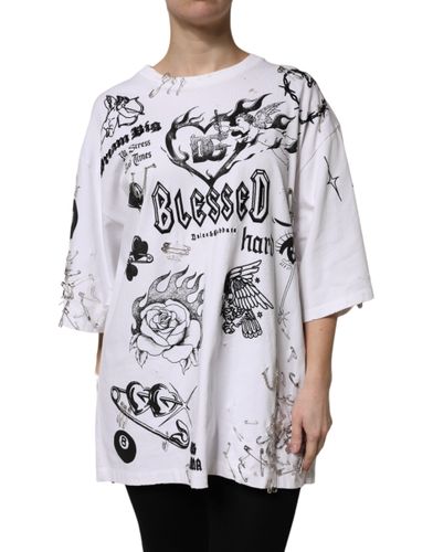 Cotton DG BLESSED Printed Women's T-shirt - Dolce & Gabbana - Modalova
