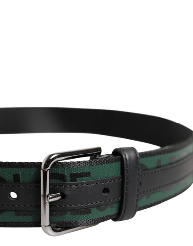 Green Black Polyester DG Logo Buckle Men's Belt (Pre-Owned) - Dolce & Gabbana - Modalova